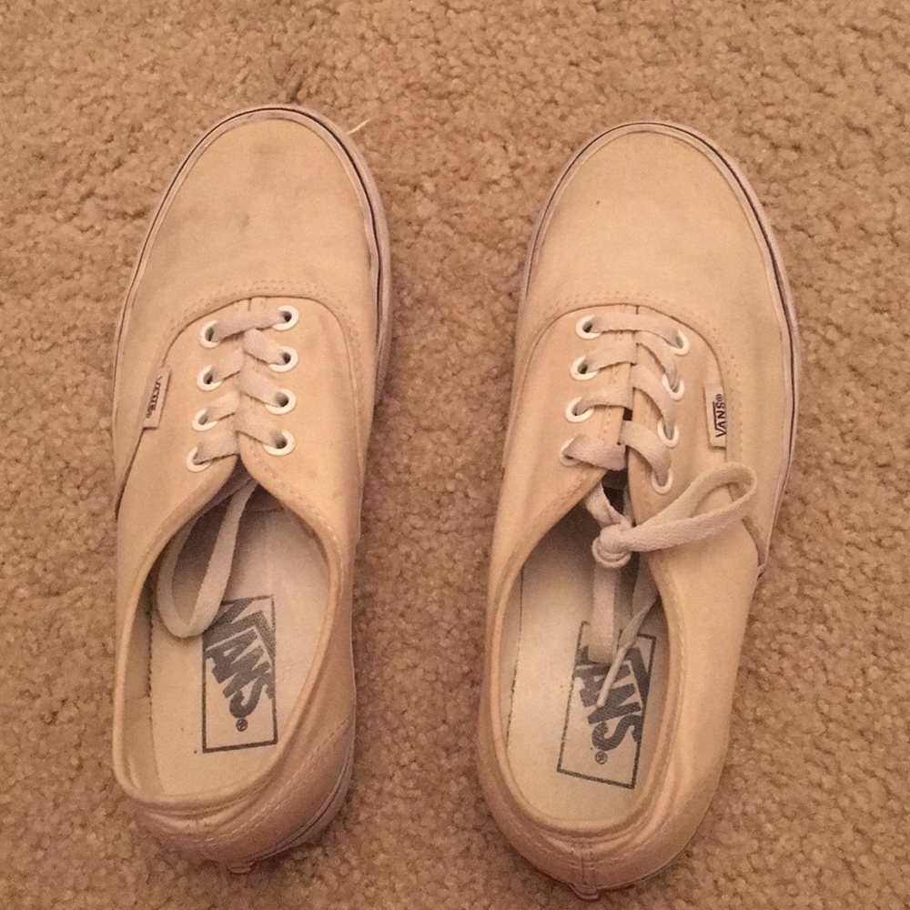 Cream colored vans